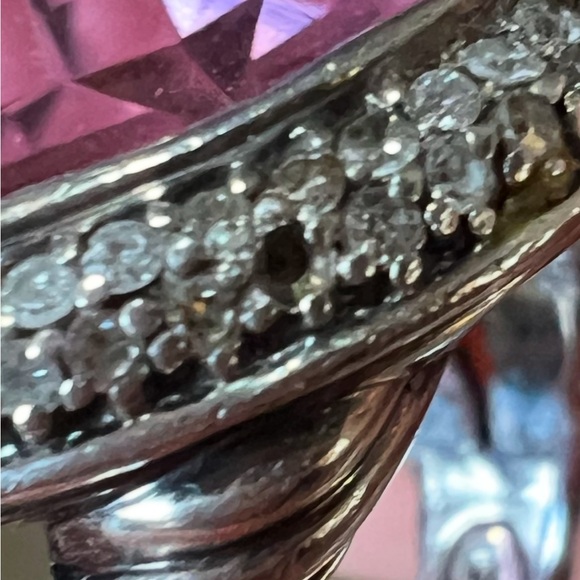 David yurman pink stone and diamonds ring - Picture 14 of 15